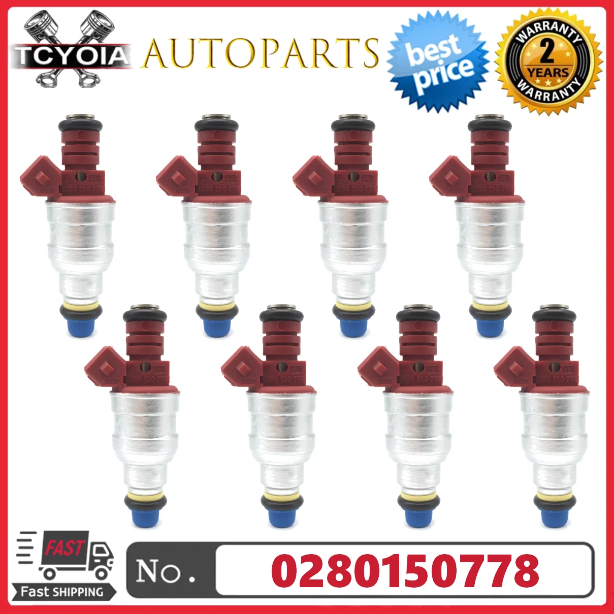 

8pcs/lot 0280150778 Fuel Injectors for 1993-1998 BMW 530i 540i 740i 740il 840ci 3.0L 4.0L 4.4L V8