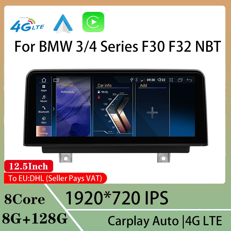 

Wireless Carplay For BMW 3/4 Series F30 F31 F32 F3 F34 Factory Price ID8 UI Android 13 System Gps Navigation Car Video Players