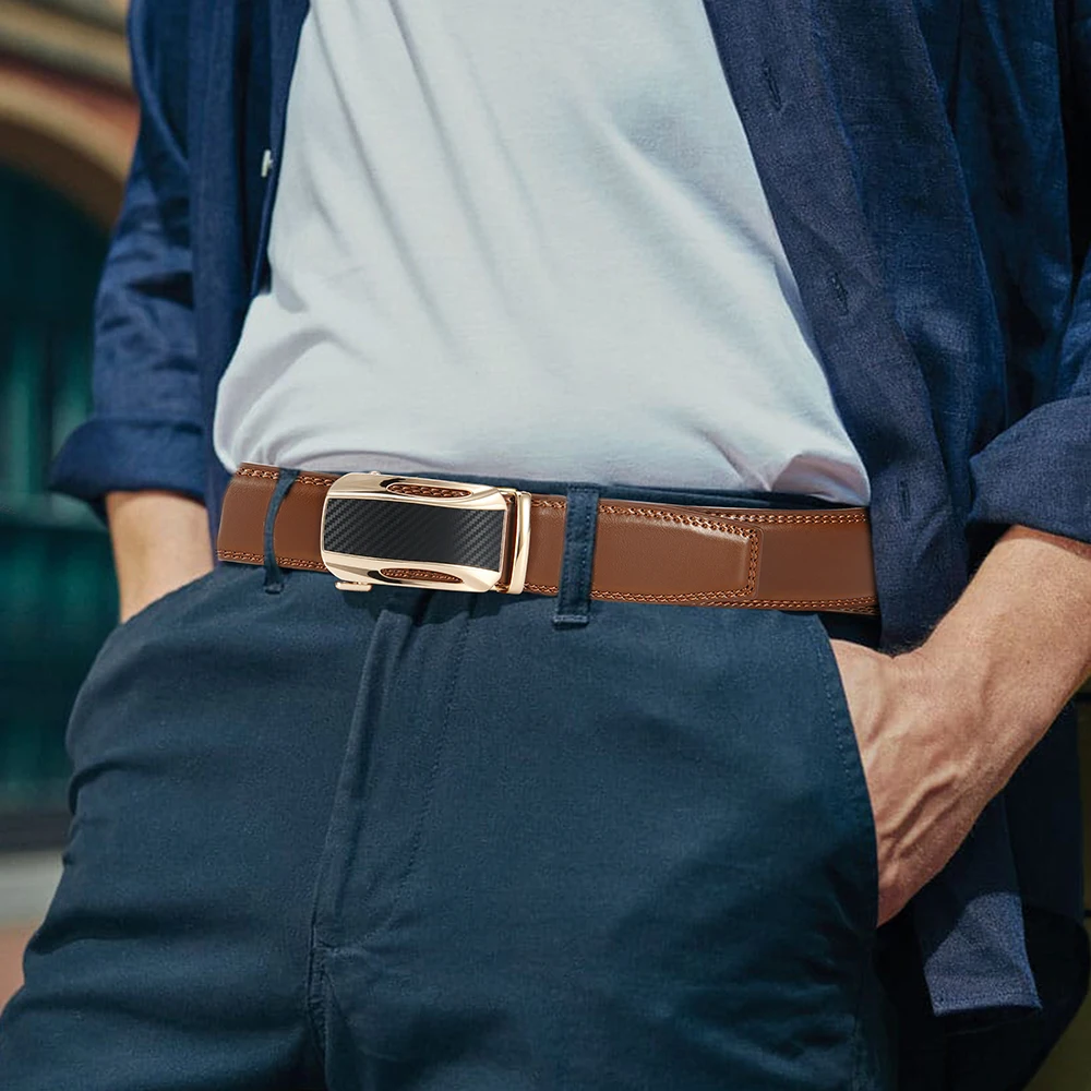Men Belt Alloy Cowhide Multi-color Automatic Control Belt Casual Fashion Business Belt Long Trousers Belt Famous Brand Belt Men