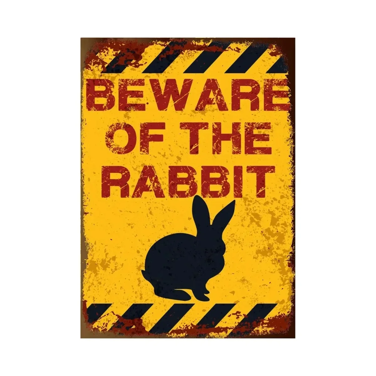 BEWARE OF Rabbit Retro Plaque Metal Tin Signs Garden Decoration Mouse Monkey Wall Stickers Kraken Plate Animal Warning Sign