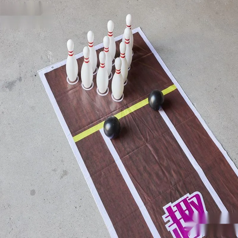 Bowling track cloth kindergarten parent-child game adult play activity props children's toys outdoor