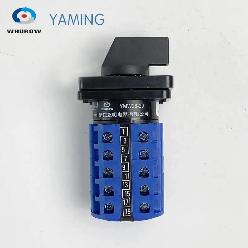 LW26-20/5 Cam Switch 20A 0-5 Positions 5 Poles Changeover Power Selection Rotating Control Circuit Signal Control