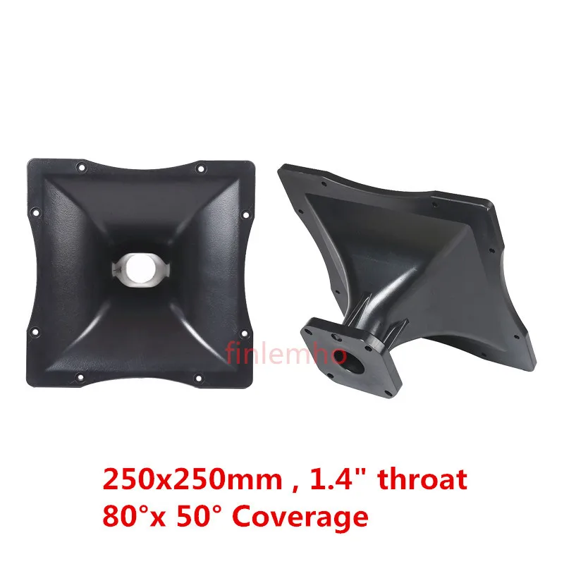 

2PC DJ Tweeter Speaker Horn 250*250 1.4 Inch Throat Car HiFi For Home Theater Karaoke Professional Audio Mixer Public Address