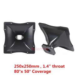 2PC DJ Tweeter Speaker Horn 250*250 1.4 Inch Throat Car HiFi For Home Theater Karaoke Professional Audio Mixer Public Address