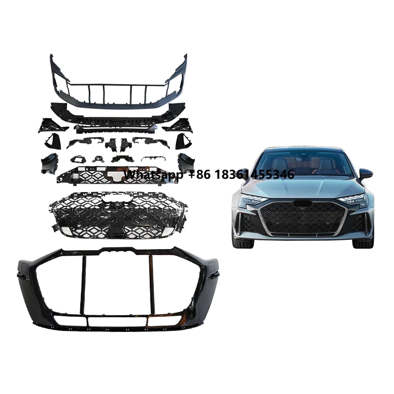 

For A3 2025 Car Modification Upgrade RS3 Front Bumper Assembly Damei