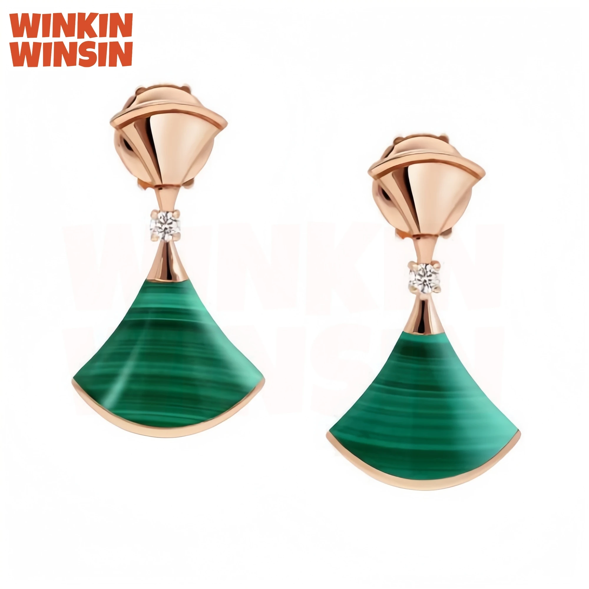 

Winkin Winsin Top Brand V Gold Jewelry Earrings Drop Eardrop For Women 18k Gold Plated 18kgp Stud Earrings Jewelry Never Fade