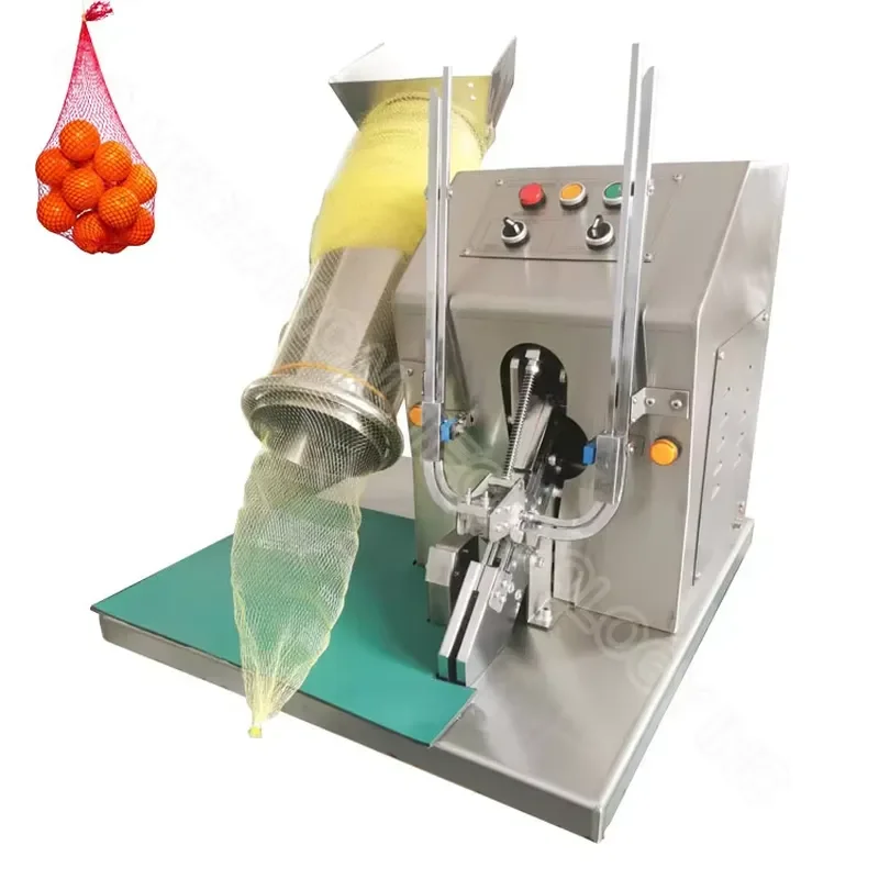 Vegetables Mesh Packing Net Clipping Semi Automatic Fruit Packaging Machine