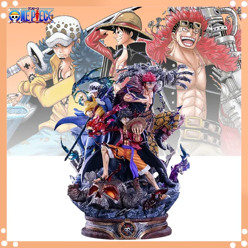 

20cm One Piece Anime Figure Luffy Eustass Trafalgar·Law Kid Action Figure Land of Wano Toys for Kids Gift Collectible Doll Model