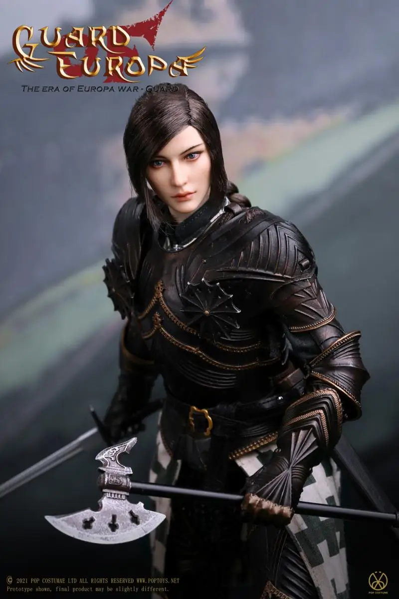 POPTOYS ALS016/17 1/6 The Era Of Europa War Black Gothic Handsome Female Soldier 12Inch Action Figure Model Best Gift