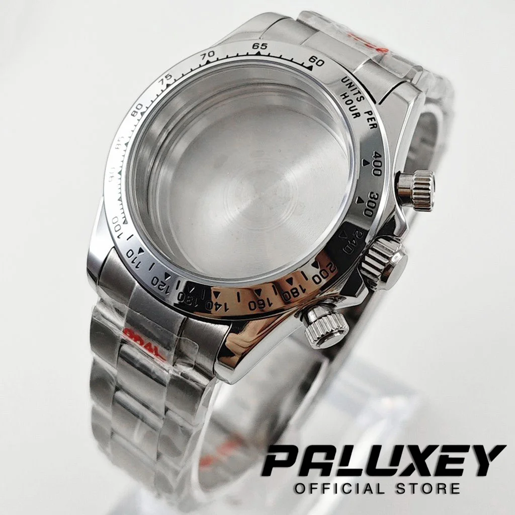 

VK63 Silver Daytona 40mm VK63 Sapphire Glass Watch Case Men's Watch Accessories Suitable for VK63 VK63A VK64 Quartz Movement