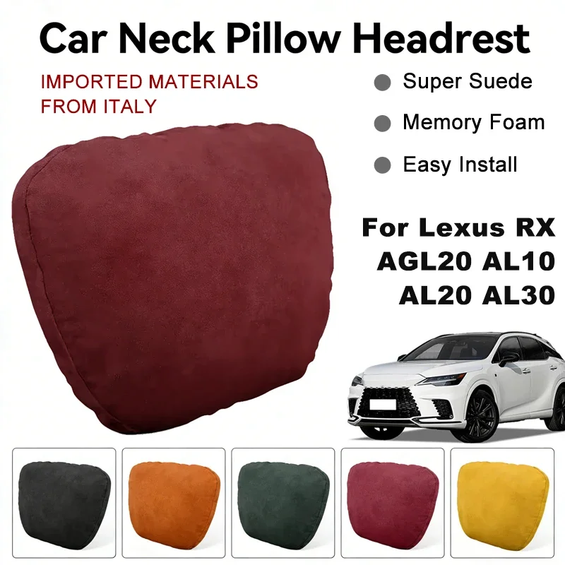 

Italy Suede Car Neck Rest Pillow For Lexus RX AGL20 AL10 AL20 AL30 Seat Head Neck Support Cushion Auto Interior Accessories