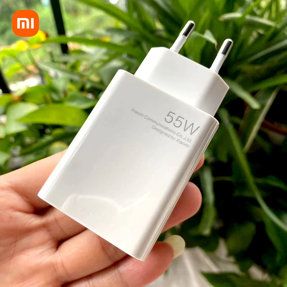 XiaoMi 55W GaN EU Fast Charger Original Quick 6A Usb Type C Cable Charge Adapter For Mi 11T Pro 10 9 Lite Se RedMi 11 10 Note 10