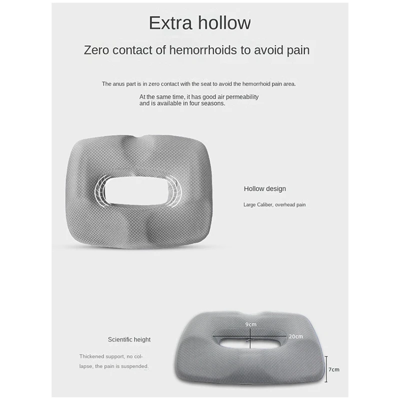 

1 Piece Pregnant Women's Memory Foam Slow Rebound Soft Cushion Maternity Pain Relief Cushion Grey