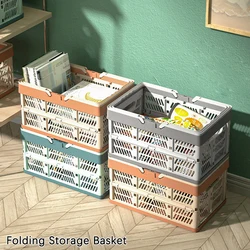 1pc Foldable Pastel Storage Basket Large Foldable Storage Box With Handle For Kitchen, Living Room, And Desktop Organization