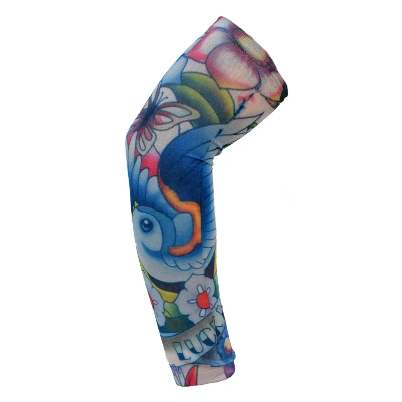 Outdoor Tattoo Sleeve, Flower Arm Tattoo, Cycling, Fishing, Sun Protection Sleeve, Men and Women\'s Cool Arm Protection