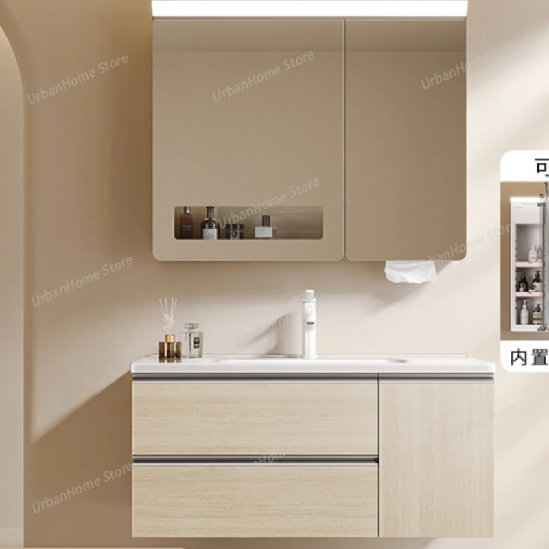 

Exquisite Appearance Bathroom Cabinet Light Luxury Accord Bathroom Cabinet High Suit Bathroom Furniture Armadio Da Bagno XYYSG