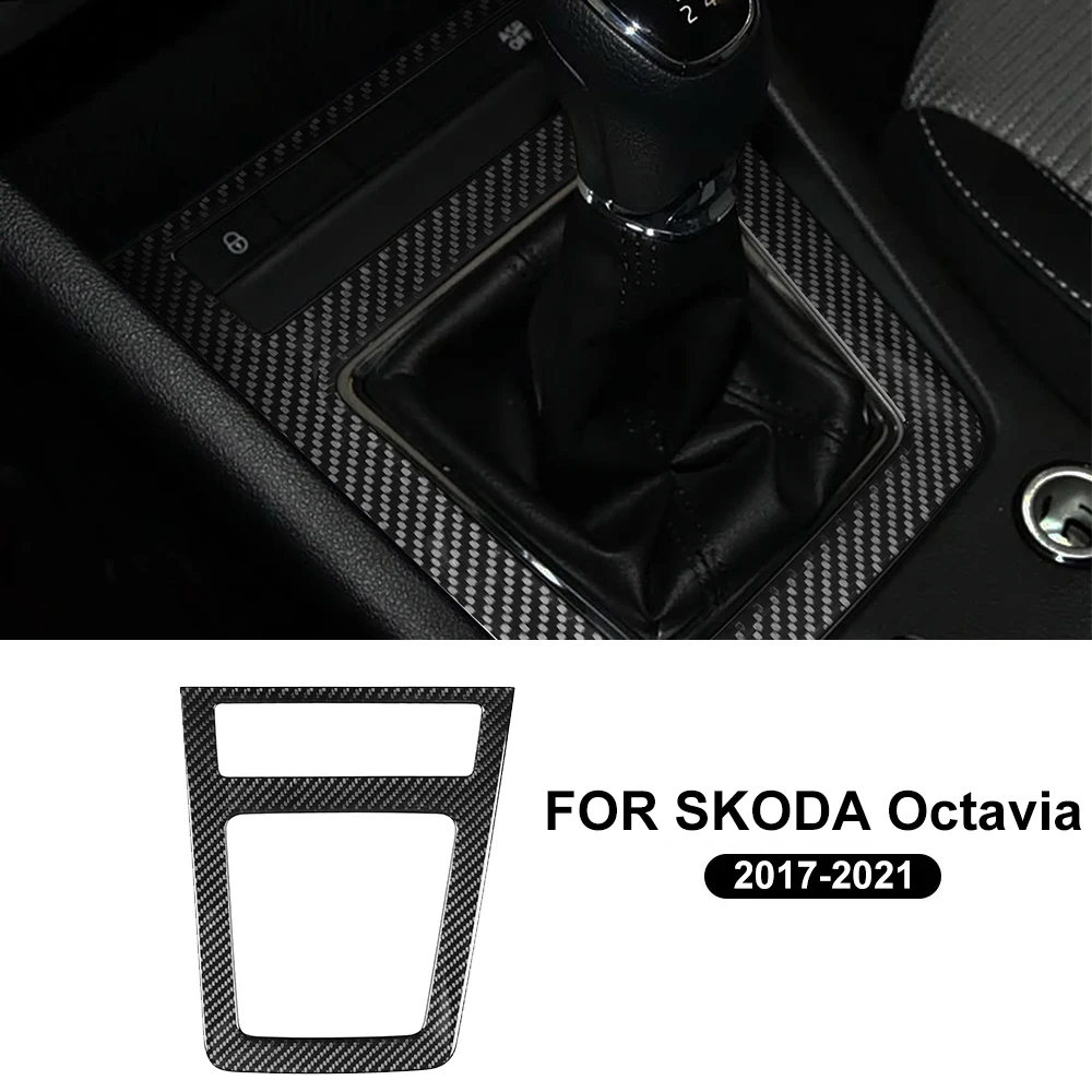 

Мягкие защитные наклейки из углеродного волокна, пленка, панель переключения передач, аксессуары для отделки автомобиля для Skoda Octavia 2017 2018 2019 2020 2021
