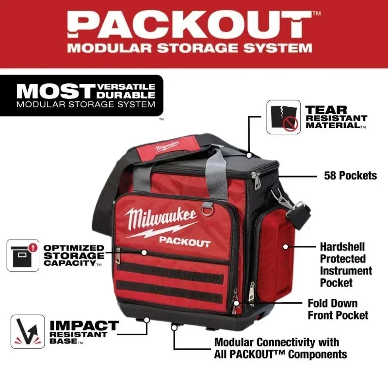 Milwaukee 48-22-8300 PACKOUT™ Tech Bag Portable Hard Bottom Tool Bag MILWAUKEE Power Tool Accessories