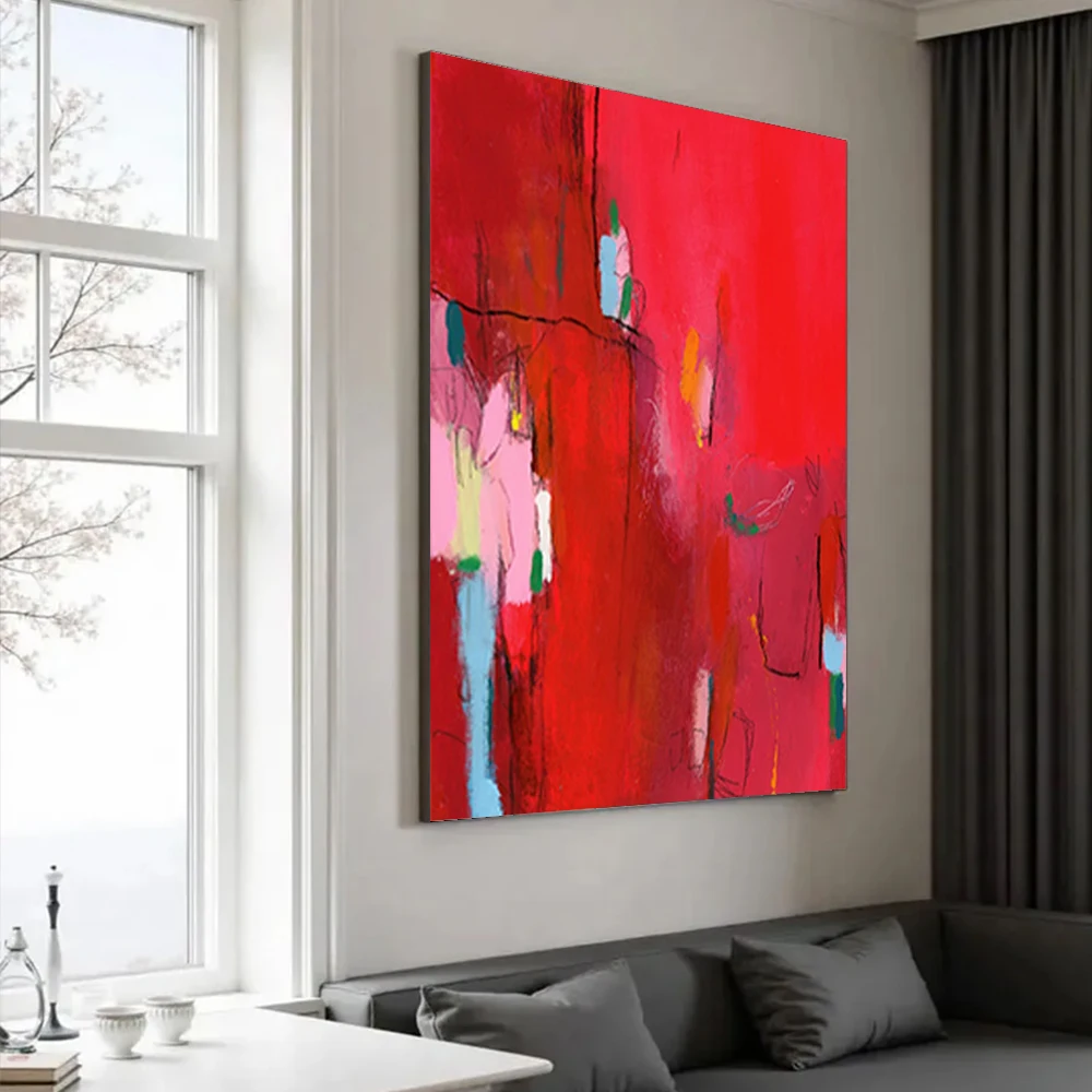 

Hand Drawn Abstract Oil Painting on Canvas, Modern Home Wall Art, Golden Line Picture, Large Mural for Living Room Decor, 100%