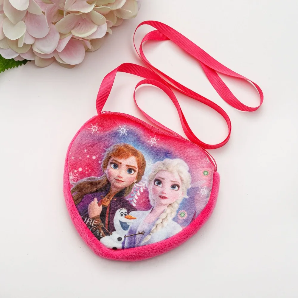 Disney Frozen Shoulder Bag Coin Purse Action Figure Toy Snow White Mermaid Cute Crossbody Bags Backpack Kids Girls Birthday Gift