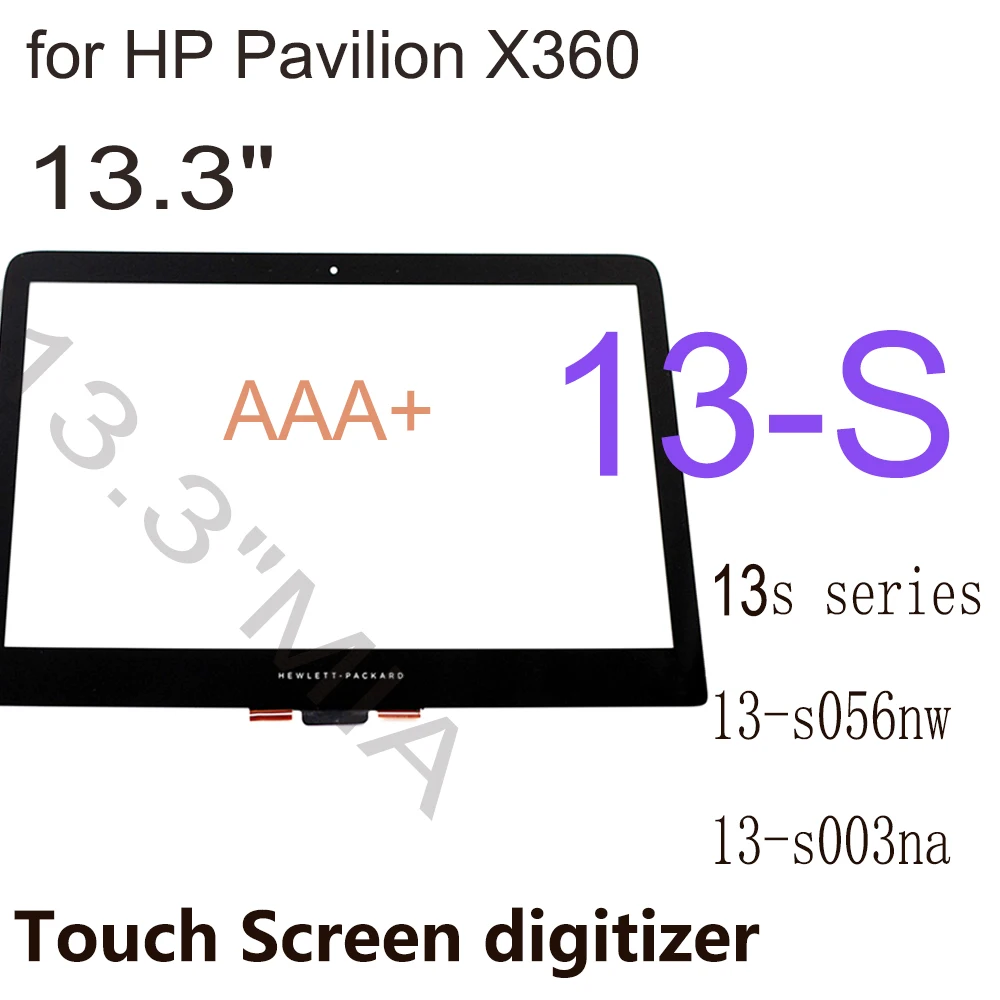 

Сенсорный экран 13,3 дюйма для HP Pavilion X360 13S 13-S series, сменный дигитайзер сенсорного экрана 13,3 дюйма для HP 13-s056nw 13-s003na