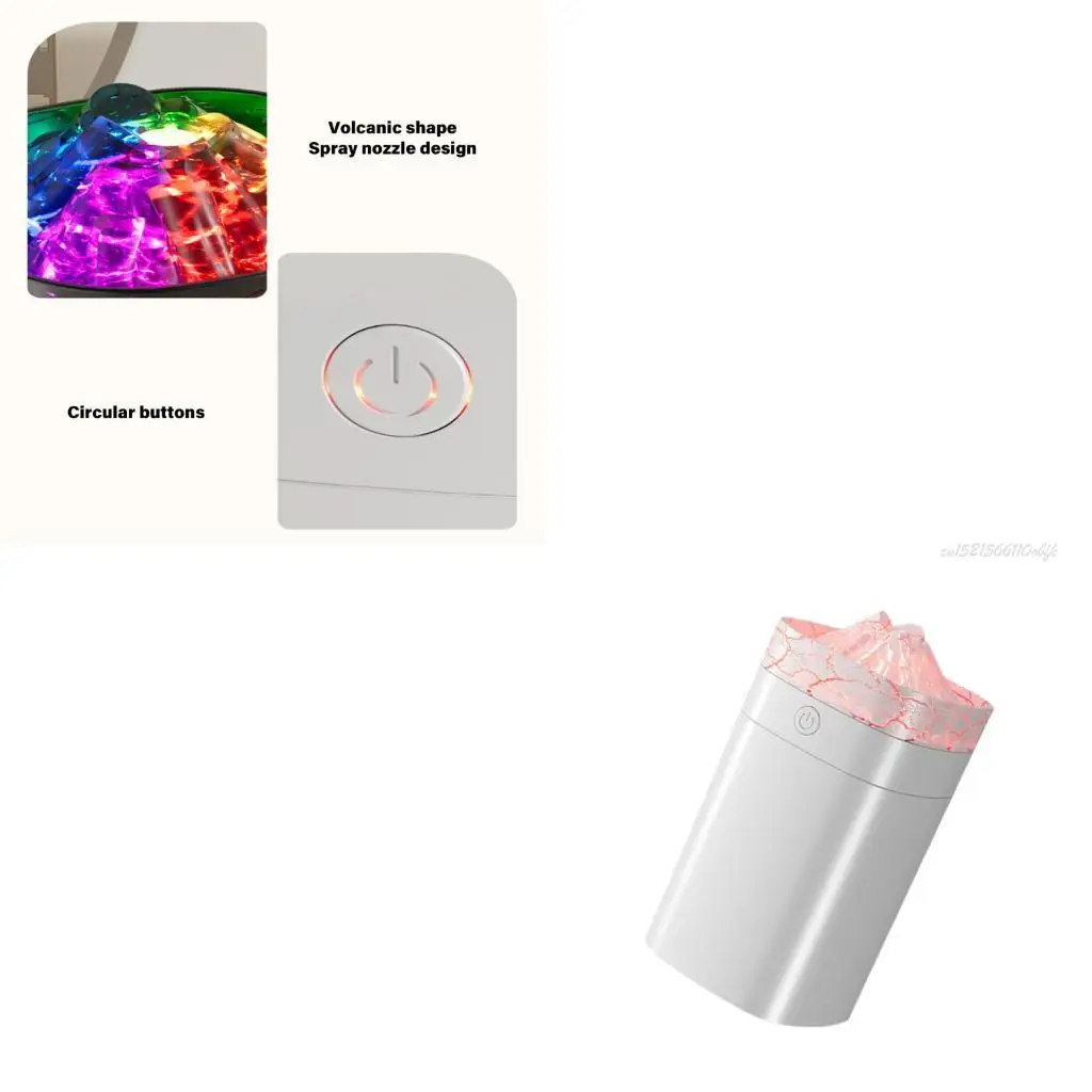 27rb umidificador ar chama colorida com atmosfera Night Light Flame Essential Oil