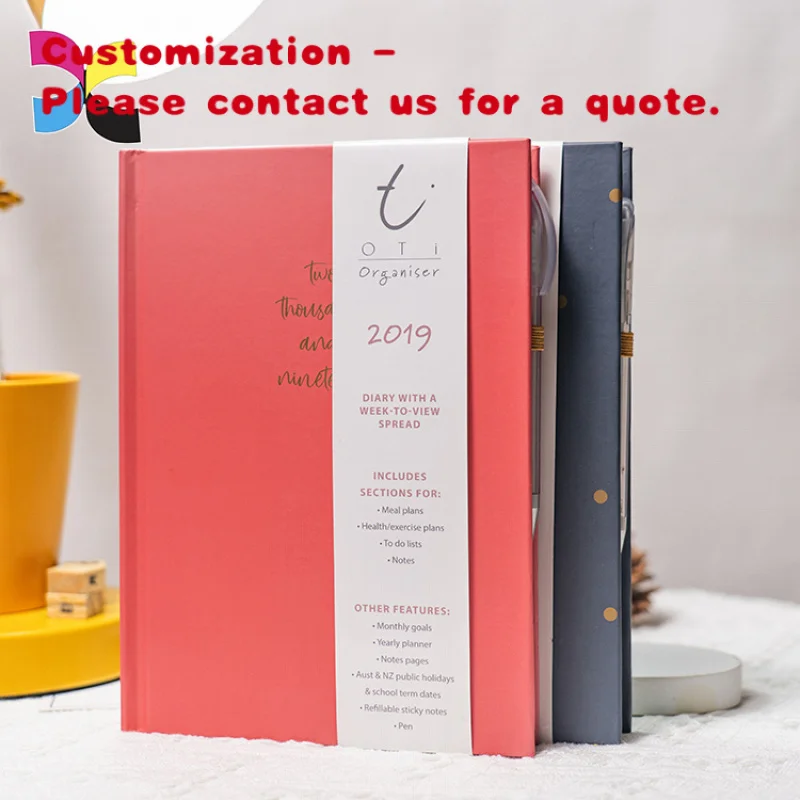 

custom.Custom Printed Hardcover Leather Notebook Personalised Hardbound Marble Notebooks