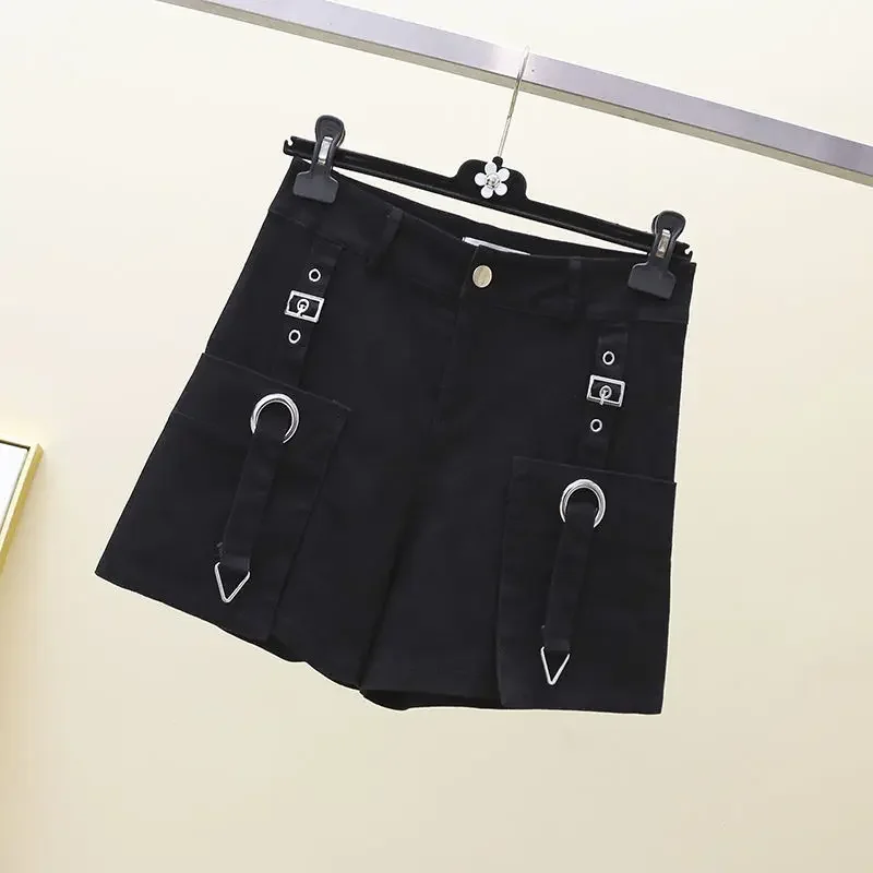 Bequeme Jeansshorts mit lockeren Knöpfen für Damen, Y2k-Harajuku-Jorts, Outdoor-XL-Designer zum Tragen, neu im Großhandel, kurze Jeanshosen für Damen