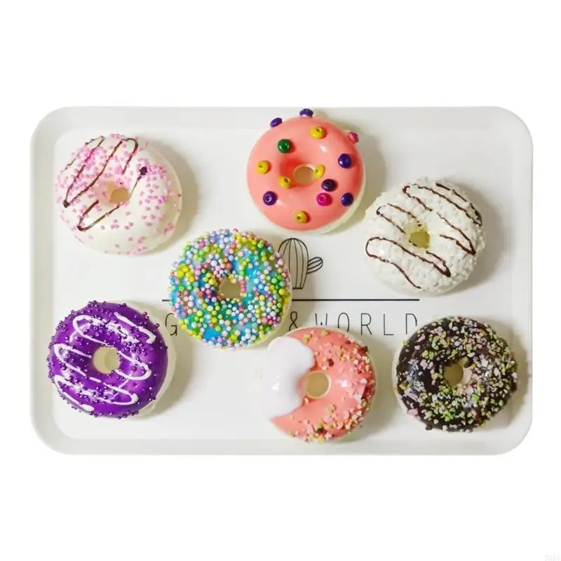 

76HF Donut Stress Relief Toy Realistic Artificial Shop Decorations Birthday Party