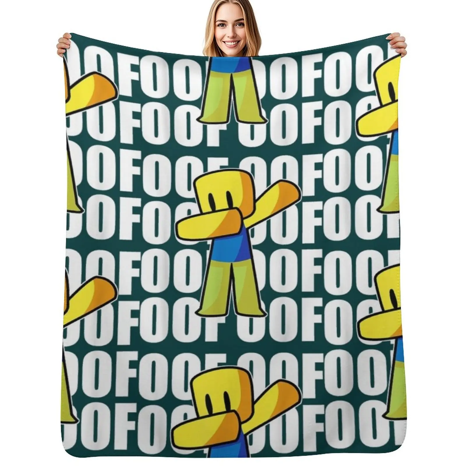 

OOF Meme Dabbing Dab Gift Hand Drawn Noob Throw Blanket Year Round Soft Comfortable Blanket for Home