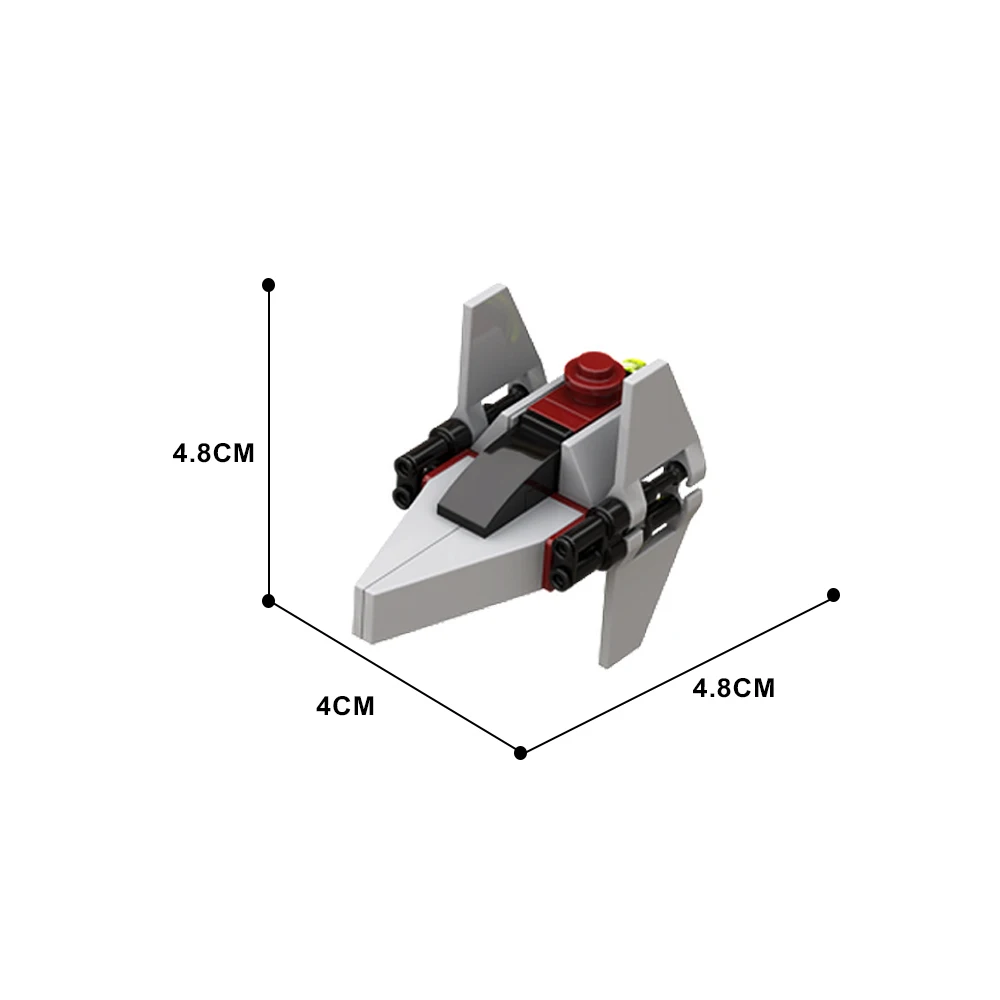 SETBRICKS MOC Mini Spaceship Fighter Aircraft Set Model Plane Building Blocks Toys  Bricks Educational Model For Kid Gift