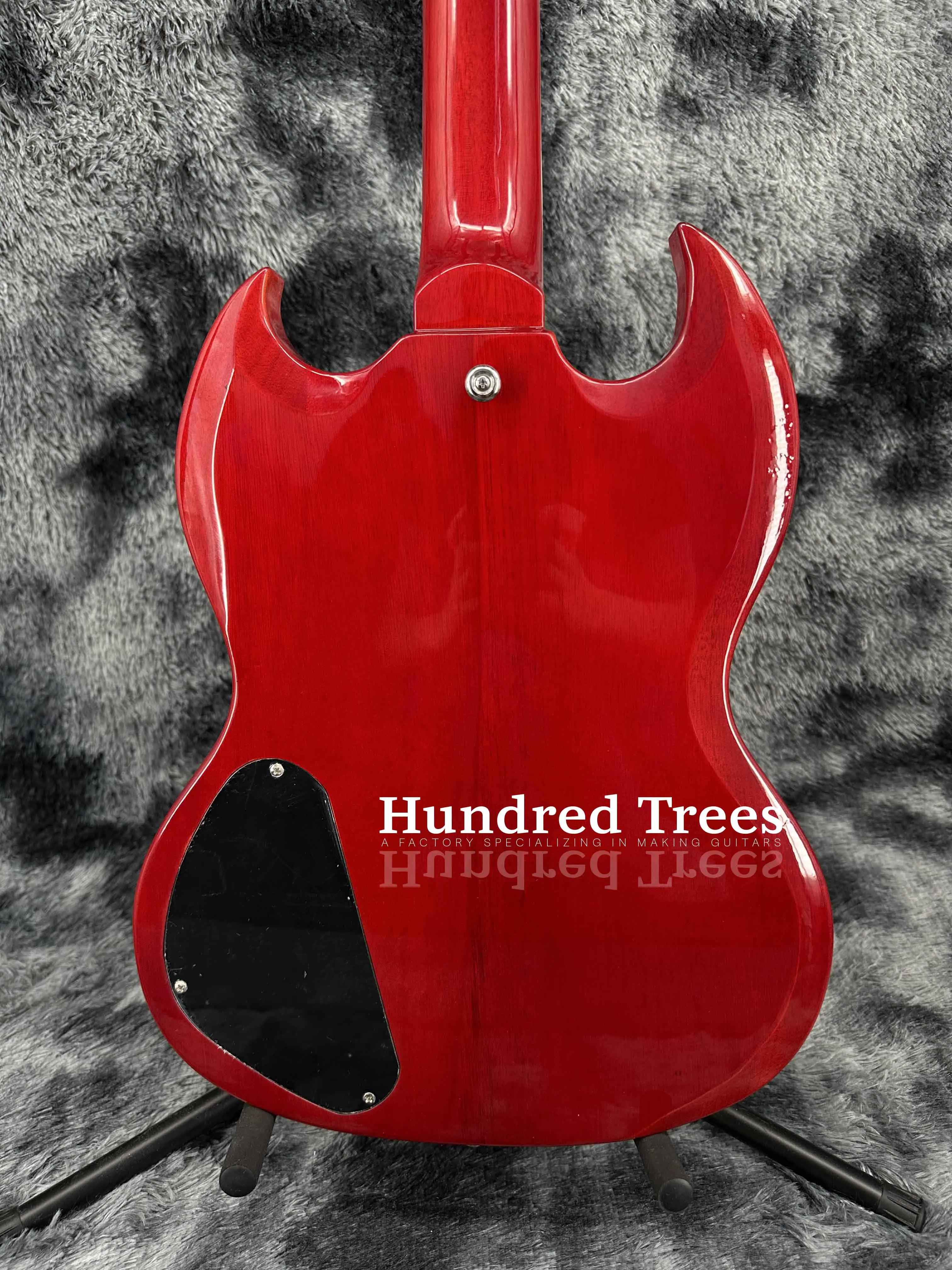 Custom Red, electric guitar 6 strings H-H pickups solid body chrome hardware pieces-spot free delivery