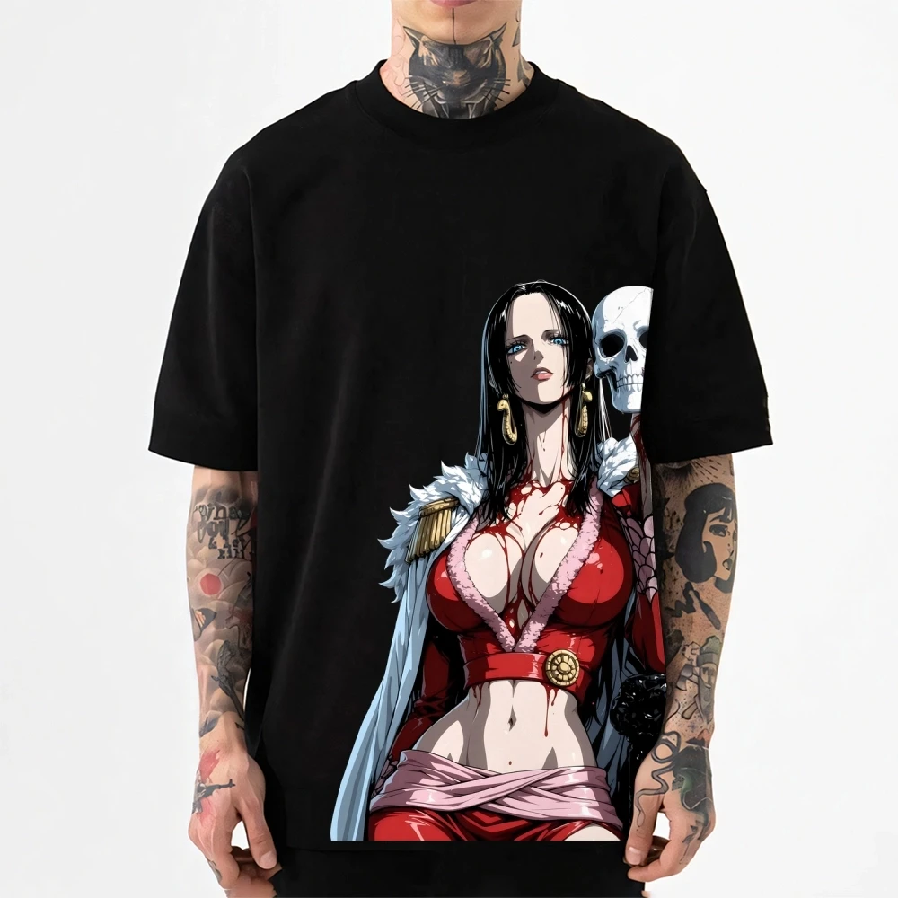 One Piece Boa Hancock Japanischer Stil Klassisches T-Shirt Hochwertige Streetwear Herrenbekleidung Damenbekleidung 2026 Sommer Neues T-Shirt