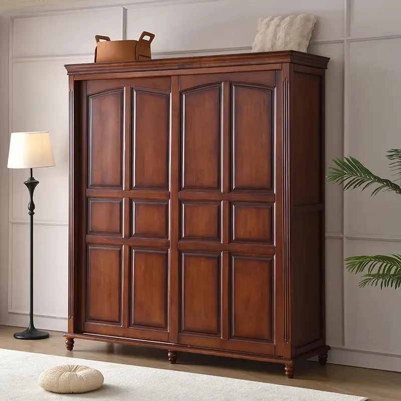 

Nordic Quiet Aesthetic Wardrobes Orgnizer Luxury Sliding Door Clothes Wardrobes Organizer Wooden Armadio Legno Furniture Home