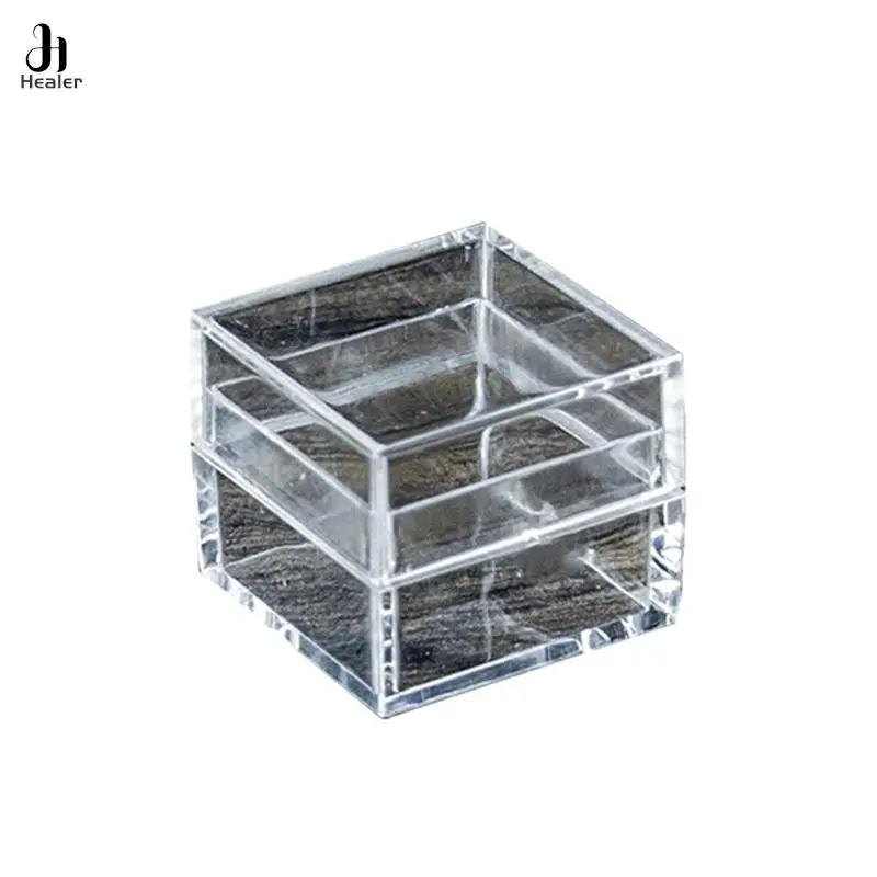7.5ml Mini Small Square Box Transparent PS Plastic Box Cosmetic Drug Packaging Box For Jewelry Beads Case Display Container