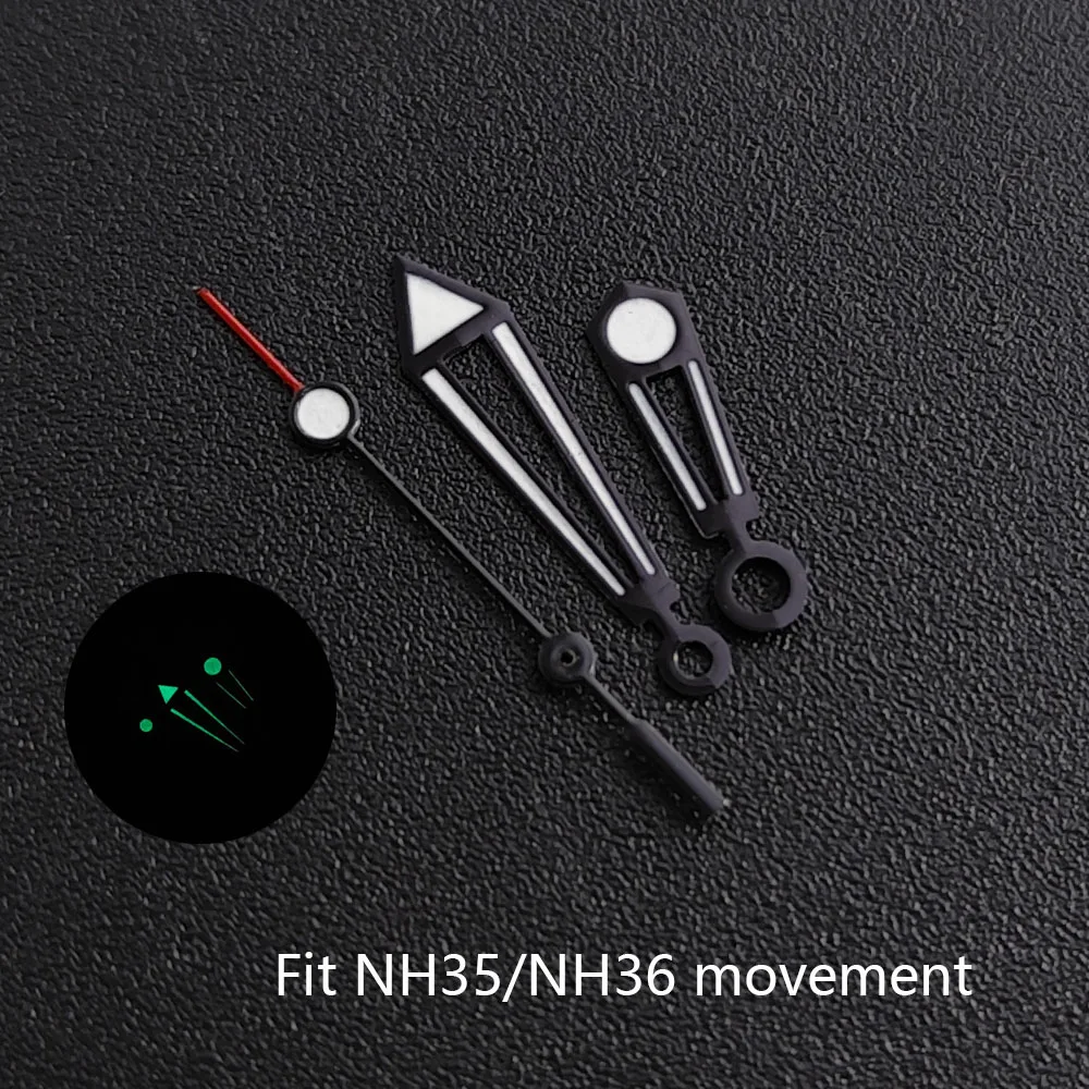 High quality 9.4*13*17mm SeaMaster 007 Watch Hands Luminous Hands Fit NH35 NH36 ETA 2836 2824 Miyota 8205 8215 Movement view 3