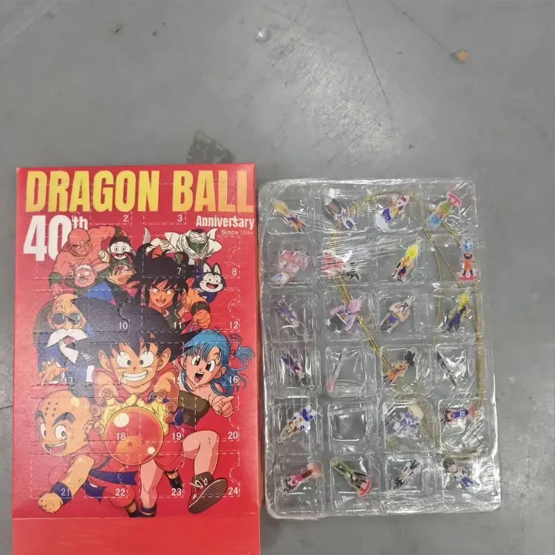 2D 아크릴 드래곤볼 40주년 기념 어드벤트 캘린더 애니메이션 피규어 크리스마스 트리 장식 크리스마스 카운트다운 2D 아크릴