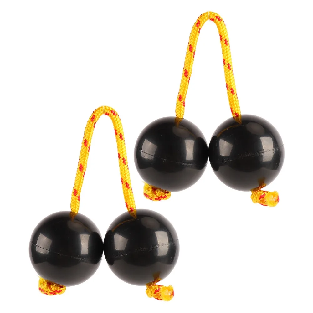 2PCS Premium Black Color African Shaker Rattle ABS Asalato Rhythm Ball Hand Percussion Shaker For Music Entertaining