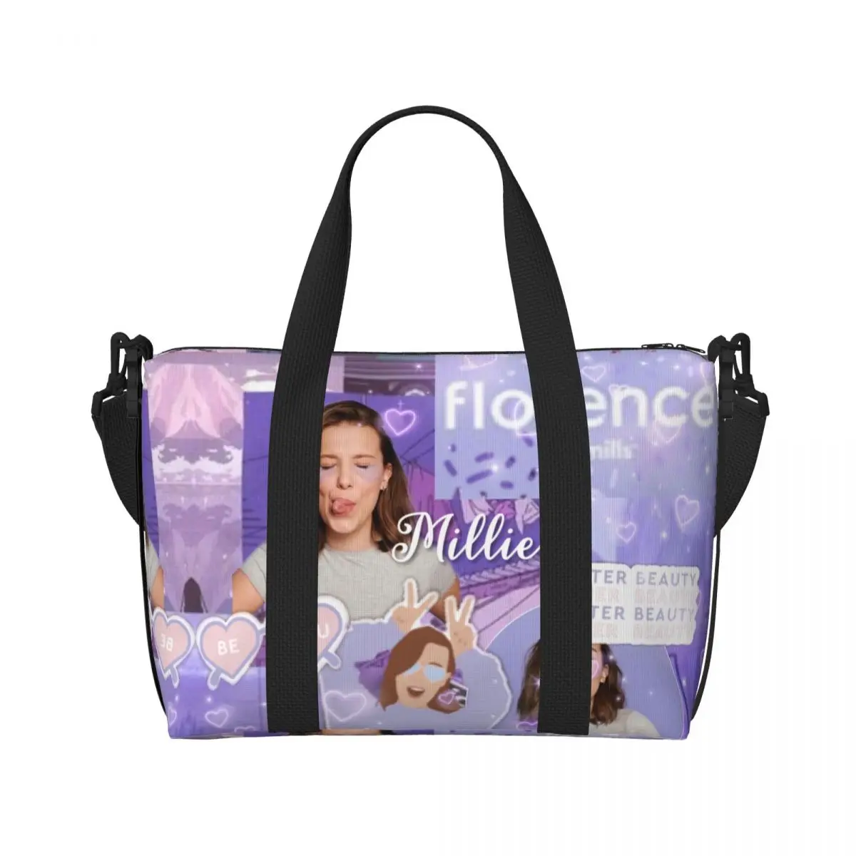 Custom Florence By Mills Tote Bag Women Large Capacity Beach Gym Travel Bags