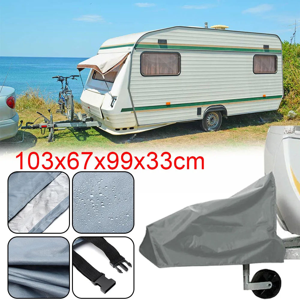 Caravan Trailer Coupler Grey Protective Cover Tripod Cover Trailer Ball Lock Cover Dust and Rain Protection Cover Camper Van