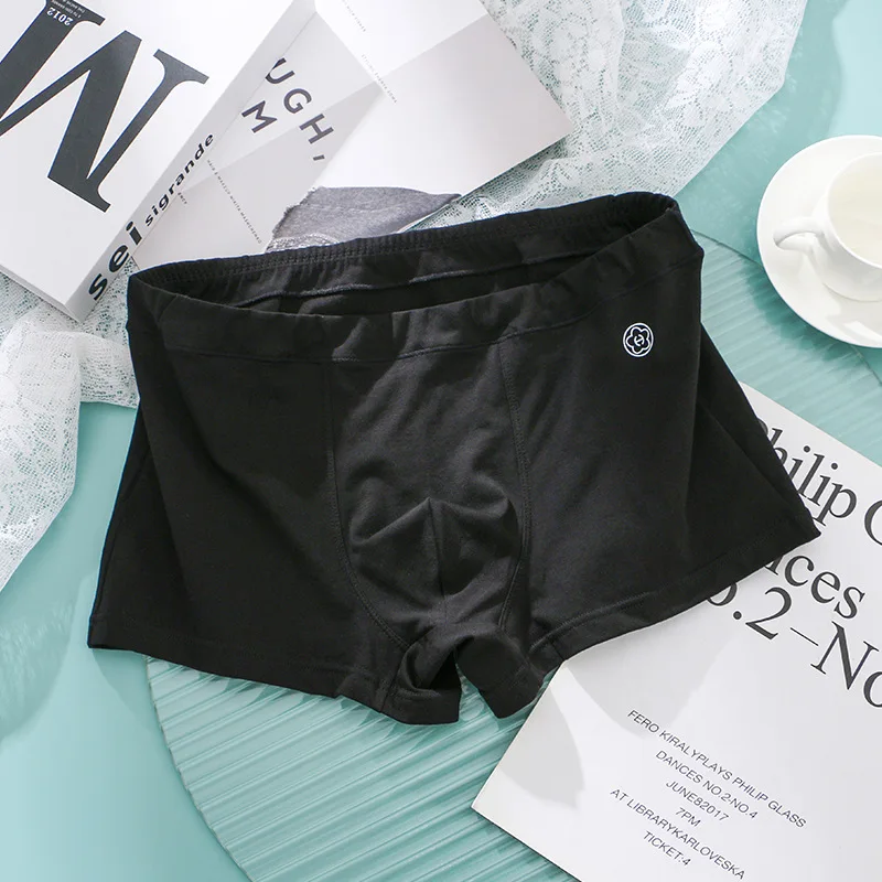 Calzoncillos Boxer sexis para hombre, ropa interior holgada de algodón, calzoncillos Boxer de cintura media, ropa interior transpirable con absorción de humedad, bragas elásticas