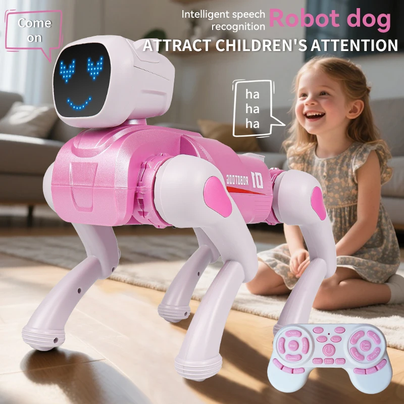 AI Smart RC Robot Dog Toy Voice Command Programmable With Singing And Dancing Intelligent Recognition Remote Control Toy For Kid