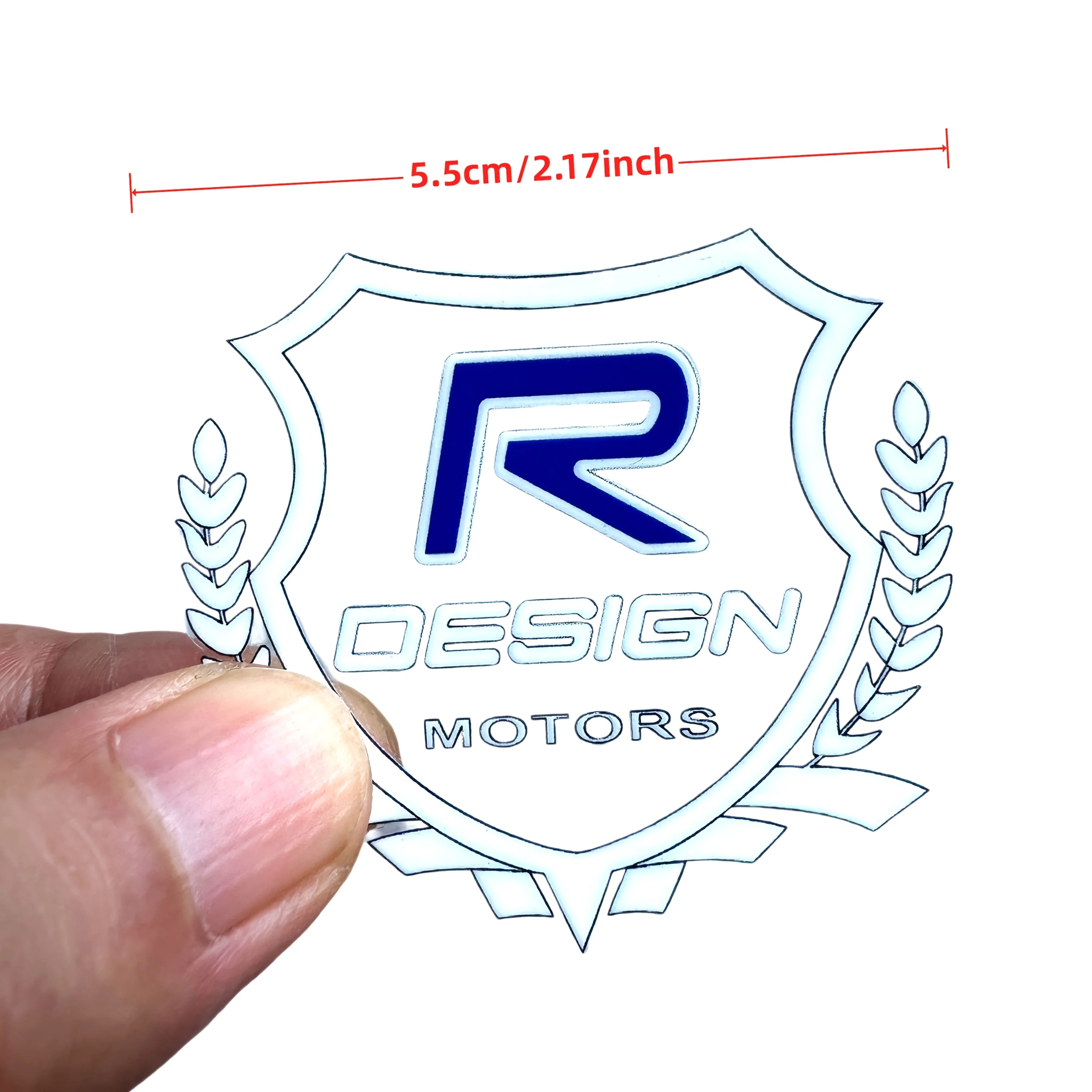 1Set R Design Badge Sticker Decal Waterproof Vinyl for Car Motorcycle Helmet Bumper Accessory