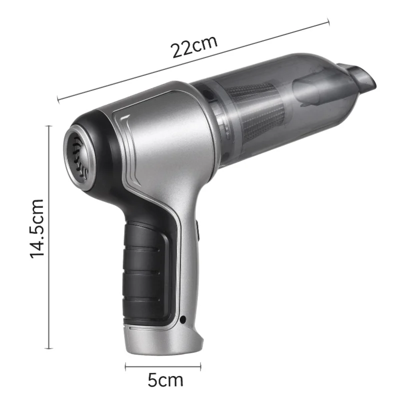 مكنسة كهربائية محمولة للسيارة، منظف لاسلكي محمول، منفضة هواء صغيرة ومضخة يدوية مع شفط قوي 19000Pa، شحن USB
