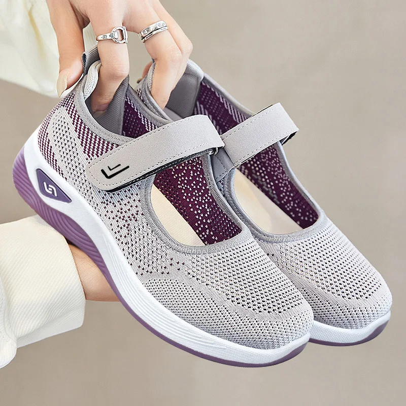 2024 Women Shoes Summer New Breathable Mesh Casual Sport Shoes Zapatos De Mujer Soft Portable Walking Shoes for Women Sneakers