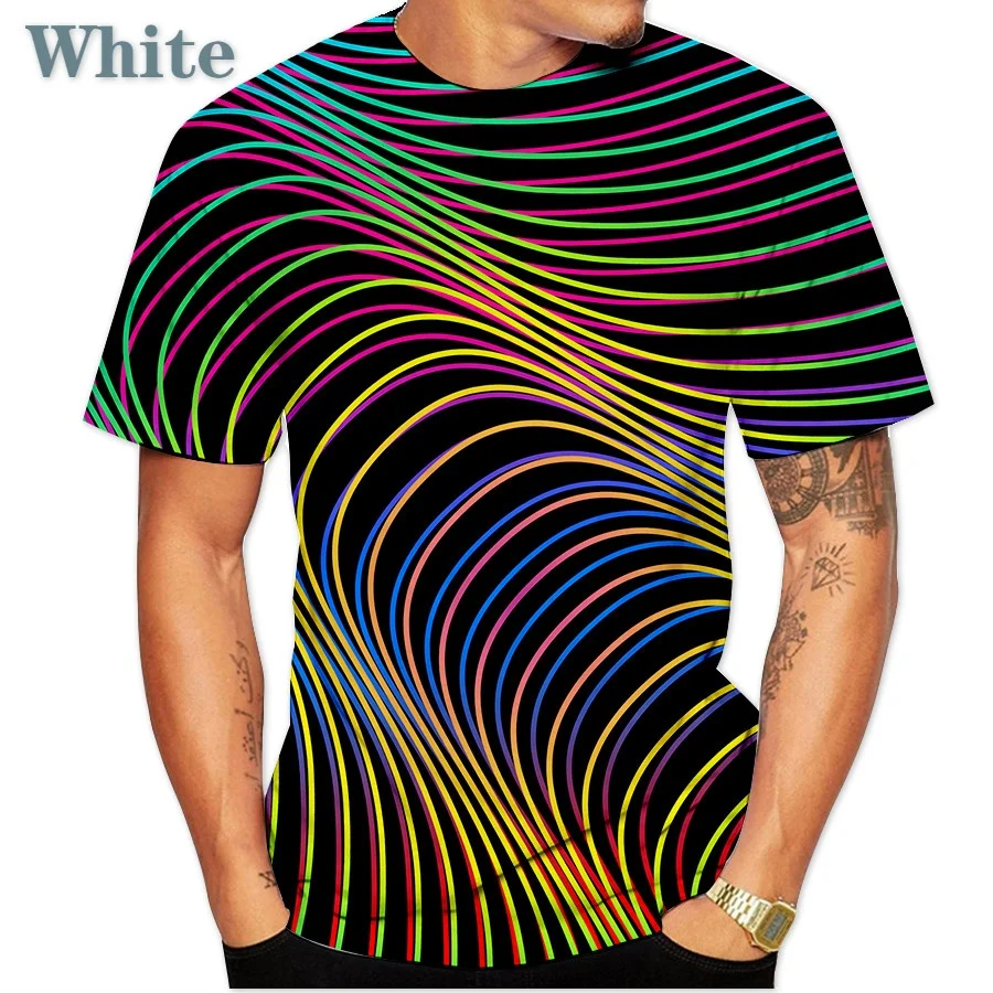 Newest 3D Printing Vertigo Hypnotic Striated Unisxe Funny Short Sleeved Tees Men/women T Shirt