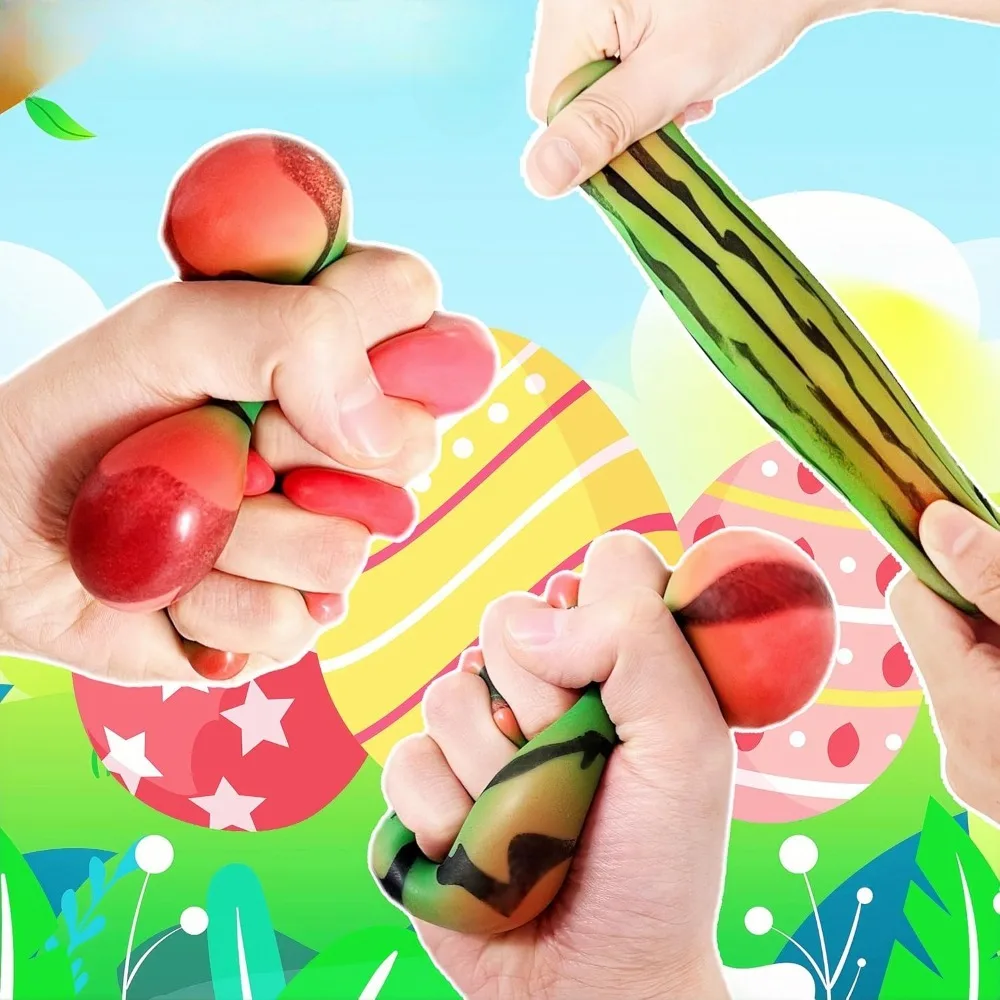 لعبة البطيخ اسفنجي تغيير لون الإجهاد الكرة لينة تململ لعبة حسية للأطفال البالغين ، ADHD التوحد الاسترخاء ، هدايا الحفلات