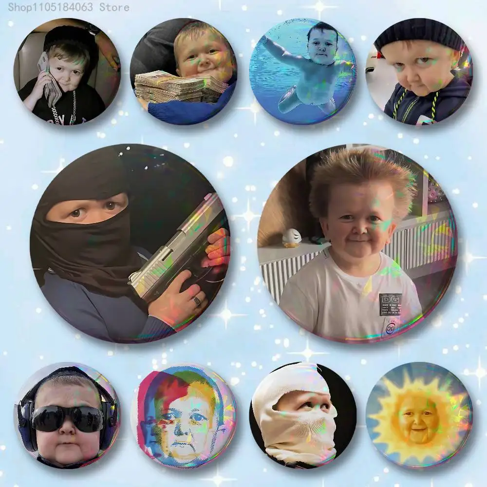 

Hasbik Hasbulla Meme Badges 25 32 44 58 75 mm Round Cosplay Pin Bag Decor Fans Collect Friends Gifts Brooch Souvenir