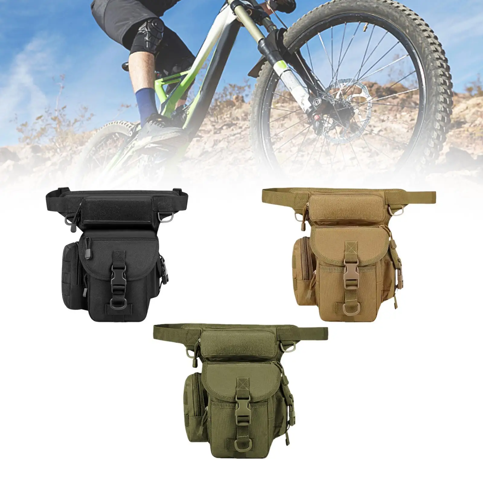 Leg Bag Hip Pouch Side Pocket Design Waist Bag for Cycling Travel Fishing Riding