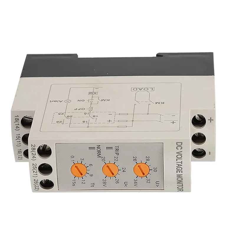 ABNH Overvoltage Undervoltage Protector Voltage Monitoring Relay Undervoltage Protector DC Protection Relay DC24V